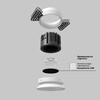 Миниатюра фото встраиваемый точечный светодиодный светильник maytoni round dl058-12w3k-trs-w | 220svet.ru